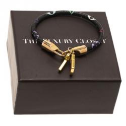 Pre Owned سوار لوي فيتون لاك أيت كانفاس مونوغرامي متعدد الألوان إيناميل دلاية ذهبية اللون 16 سم