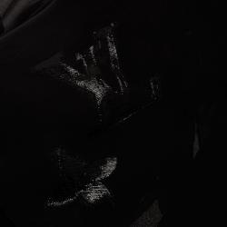 Pre Owned Louis Vuitton Black Shiny Monogram Silk Stole