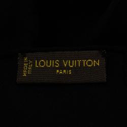 Pre Owned Louis Vuitton Black Shiny Monogram Silk Stole