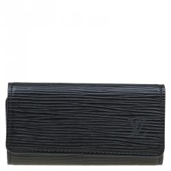 مملوكة مسبقًا Louis Vuitton Black Epi Leather 4 Keys Holder