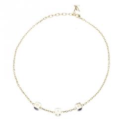 Pre Owned Louis Vuitton Gamble Gold Tone Necklace