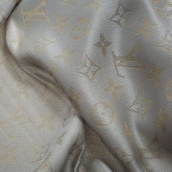 Pre Owned وشاح لوي فيتون نقوش مونوغرامية براقة بيج