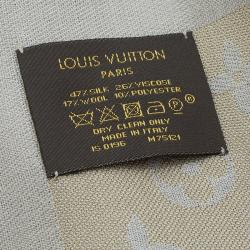Pre Owned وشاح لوي فيتون نقوش مونوغرامية براقة بيج