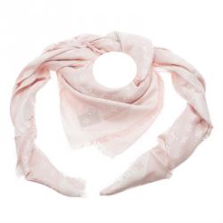 مملوكة مسبقًا Louis Vuitton Pink Monogram Denim Shawl