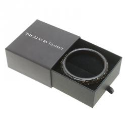 Pre Owned Louis Vuitton Brown Clear Resin Gold Tone Monogram Inclusion Bangle 19cm