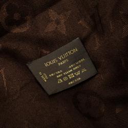 Pre Owned Louis Vuitton Brown Monogram Denim Shawl