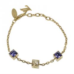 Pre Owned Louis Vuitton Gamble Gold Tone Bracelet