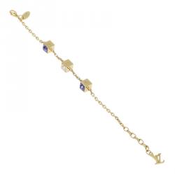 Pre Owned Louis Vuitton Gamble Gold Tone Bracelet