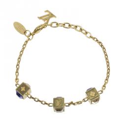 Pre Owned Louis Vuitton Gamble Gold Tone Bracelet