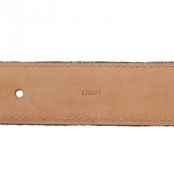 Pre Owned Louis Vuitton Blue Monogram Denim Belt 100CM
