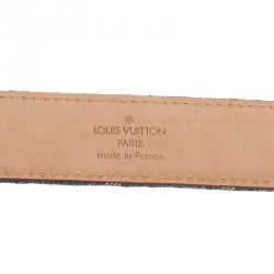 Pre Owned Louis Vuitton Blue Monogram Denim Belt 100CM