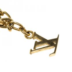 مملوكة مسبقًا Louis Vuitton Crystals Gamble Gold Tone Necklace