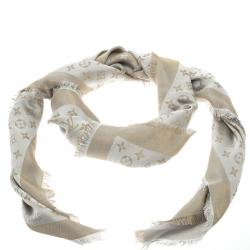 Louis Vuitton Monogram Shine Shawl, Beige, One Size