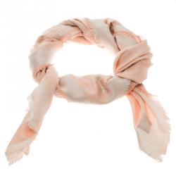 Pre Owned Louis Vuitton Blush Pink Monogram Denim Shawl