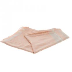 Pre Owned Louis Vuitton Blush Pink Monogram Denim Shawl