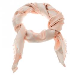 مملوكة مسبقًا Louis Vuitton Blush Pink Monogram Denim Shawl