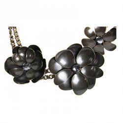 Pre Owned Louis Vuitton Gold-tone Floral Embellished Necklace