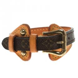 Pre Owned Louis Vuitton Theda Monogram Canvas Bracelet