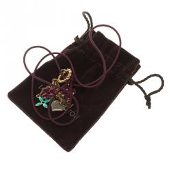 مملوكة مسبقًا قلادة لوي فيتون سويت دلايات مونوغرامية عنابي