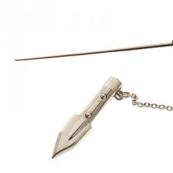 Pre Owned بروش لوي فيتون سهم ريشة دبوس لون فضي