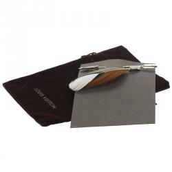 Pre Owned بروش لوي فيتون سهم ريشة دبوس لون فضي