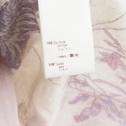 Louis Vuitton Beige Floral Printed Double Layer Sleeveless Top S