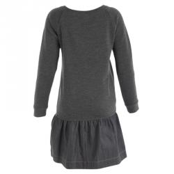 Louis Vuitton Grey Denim Long Sleeve Knit Dress XS