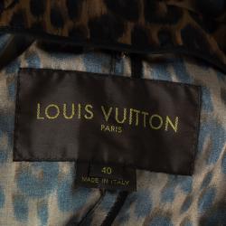 Louis Vuitton Brown Leopard Printed Nylon Belted Trench Coat M
