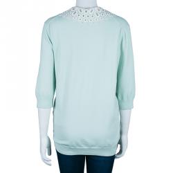 Louis Vuitton Turquoise Short Sleeve Sweater  M