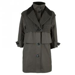 Louis Vuitton Khaki Mid-Length Coat M