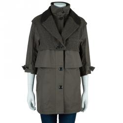 Louis Vuitton Khaki Mid-Length Coat M
