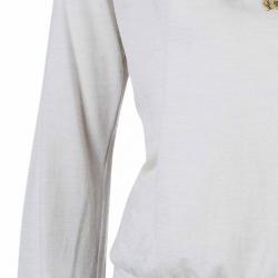Pre Owned Louis Vuitton Beige Long Sleeve Top M