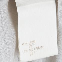 Pre Owned Louis Vuitton Beige Long Sleeve Top M