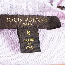 Louis Vuitton Embellished Pink Short Sleeve Sweater S