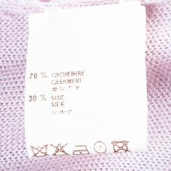 Louis Vuitton Embellished Pink Short Sleeve Sweater S