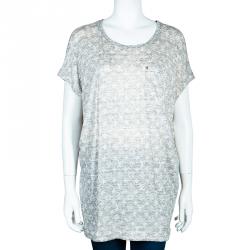 Pre Owned Louis Vuitton Grey Monogram T-Shirt S