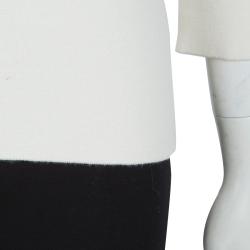 Louis Vuitton White Eyelet Patch Sweater S