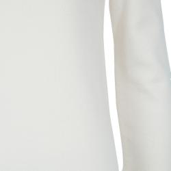 Louis Vuitton White Eyelet Patch Sweater S
