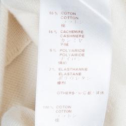 Louis Vuitton White Eyelet Patch Sweater S