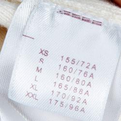 Louis Vuitton White Eyelet Patch Sweater S