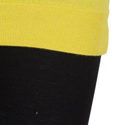 Louis Vuitton Yellow and White Shoulder Zip Detail Sweater M
