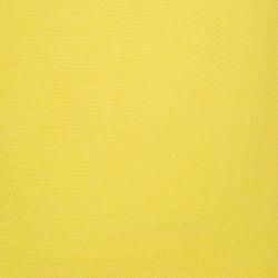 Louis Vuitton Yellow and White Shoulder Zip Detail Sweater M