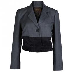 Louis Vuitton Grey Colorblock Elasticized Waist Detail Blazer M