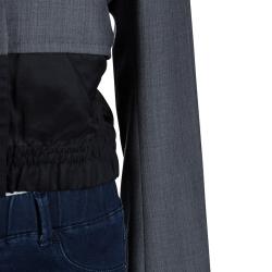 Louis Vuitton Grey Colorblock Elasticized Waist Detail Blazer M