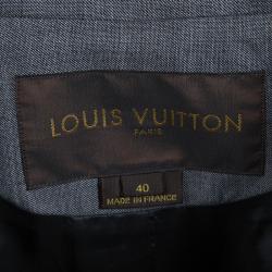 Louis Vuitton Grey Colorblock Elasticized Waist Detail Blazer M