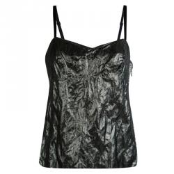 Louis Vuitton Metallic Silver Sleeveless Top M
