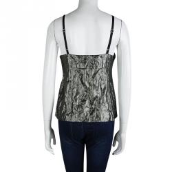 Louis Vuitton Metallic Silver Sleeveless Top M