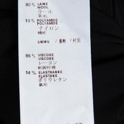 Louis Vuitton Black Knit Ruched Short Sleeve Dress L