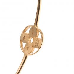 Louis Vuitton Monogram 18K Yellow Gold Diamond Hoop Earrings
