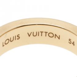 Louis Vuitton Empreinte Alliance Yellow Gold Band Ring Size 54